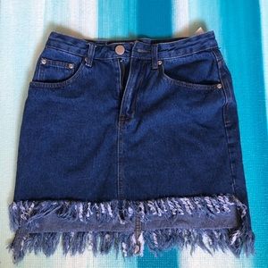 Flare Jean Skirt
